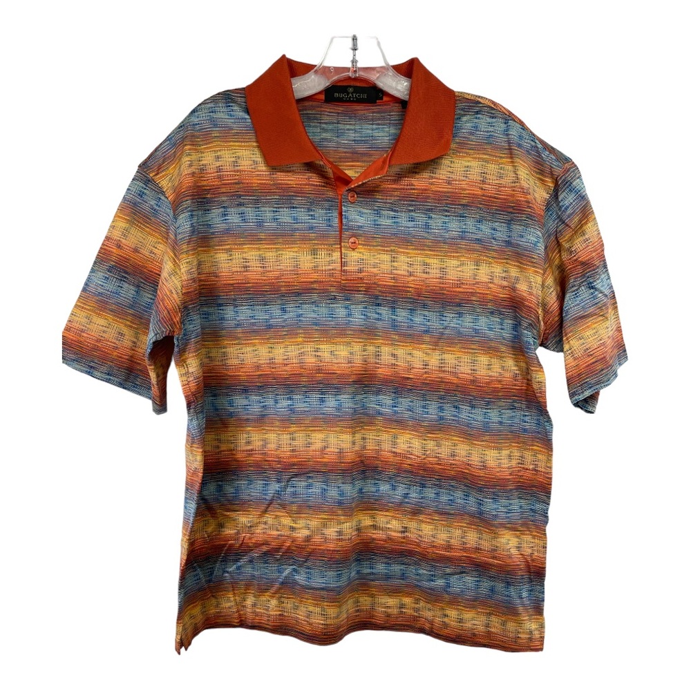 BUGATCHI Vomo Multicolored Stripe Mens Sz Small Polo Shirt (H19) NW/OTs
